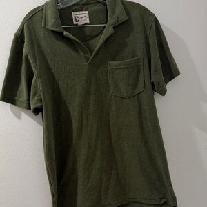 Men's Green coastal Bearbottom polo